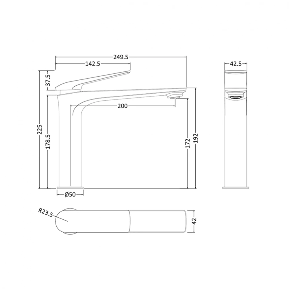 Hudson Reed Drift Round Tall Basin Mixer Tap & Waste 4 Hudson Reed Drift Round Tall Basin Mixer Tap & Waste - Image 2