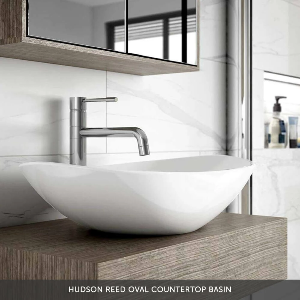 Emily 600mm Gloss White Wall Mounted 2 Drawer Vanity Unit And Countertop With Brushed Brass Handles 8 Emily 600mm Gloss White Wall Mounted 2 Drawer Vanity Unit And Countertop With Brushed Brass Handles - Image 6