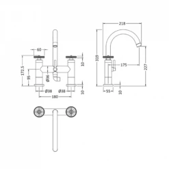 Hudson Reed Revolution Industrial Bath Shower Mixer & Kit -TAP WAREHOUSE Shop hudson reed revolution industrial bath shower mixer tech