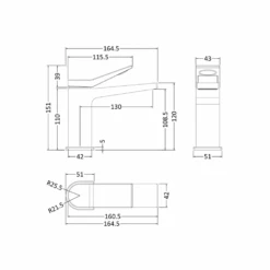 Hudson Reed Soar Square Basin Mixer Tap & Waste 11 Hudson Reed Soar Square Basin Mixer Tap & Waste -TAP WAREHOUSE Shop hudson reed soar square basin tap soa305 tech