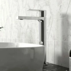 Hudson Reed Sottile Round Tall Basin Mixer Tap & Waste 7 Hudson Reed Sottile Round Tall Basin Mixer Tap & Waste -TAP WAREHOUSE Shop hudson reed sottile tall basin mixer and waste