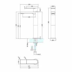Hudson Reed Sottile Round Tall Basin Mixer Tap & Waste 9 Hudson Reed Sottile Round Tall Basin Mixer Tap & Waste -TAP WAREHOUSE Shop hudson reed sottile tall basin tap sot370 tech