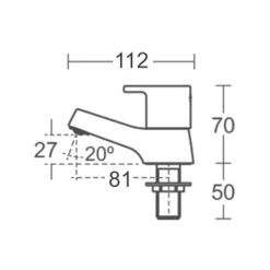 Ideal Standard Calista Basin Pillar Taps 9 Ideal Standard Calista Basin Pillar Taps -TAP WAREHOUSE Shop ideal standard calista basin pillar tap blk drawing