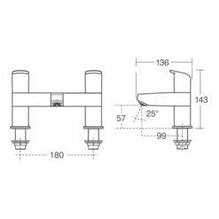 Ideal Standard Ceraflex Deck Mounted Bath Filler Tap 13 Ideal Standard Ceraflex Deck Mounted Bath Filler Tap -TAP WAREHOUSE Shop ideal standard ceraflex dual control bath filler tap tech