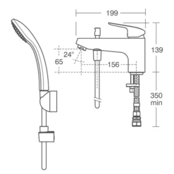 Ideal Standard Ceraflex Mono Bath Shower Mixer Tap & Shower Kit 11 Ideal Standard Ceraflex Mono Bath Shower Mixer Tap & Shower Kit -TAP WAREHOUSE Shop ideal standard ceraflex mono bath shower mixer tech