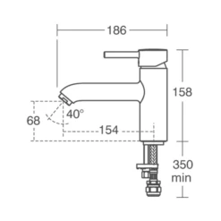 Ideal Standard Ceraline Mono Bath Filler Tap -TAP WAREHOUSE Shop ideal standard ceraline 1 hole filler drawing