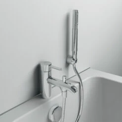 Ideal Standard Ceraline Mono Deck Mounted Bath Mixer & Shower Handset
