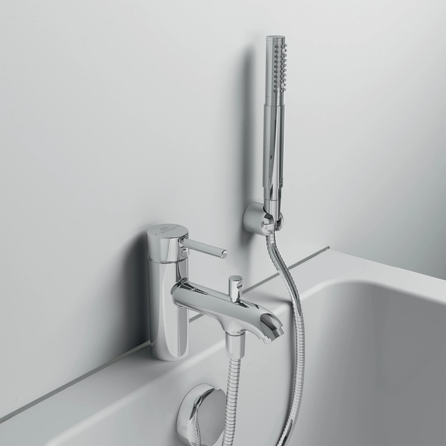 Ideal Standard Ceraline Mono Deck Mounted Bath Mixer & Shower Handset 3 Ideal Standard Ceraline Mono Deck Mounted Bath Mixer & Shower Handset