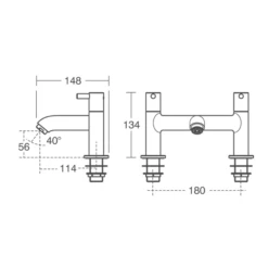 Ideal Standard Ceraline Deck Mounted Bath Filler -TAP WAREHOUSE Shop ideal standard ceraline 2 hole filler drawing