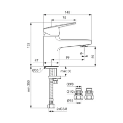 Ideal Standard Ceraplan Mini Basin Mixer Tap 11 Ideal Standard Ceraplan Mini Basin Mixer Tap -TAP WAREHOUSE Shop ideal standard ceraplan mini basin mixer drawing