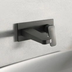 Front Page 14 Ideal Standard Ceraplan Silk Black Wall Mounted Basin Mixer Tap