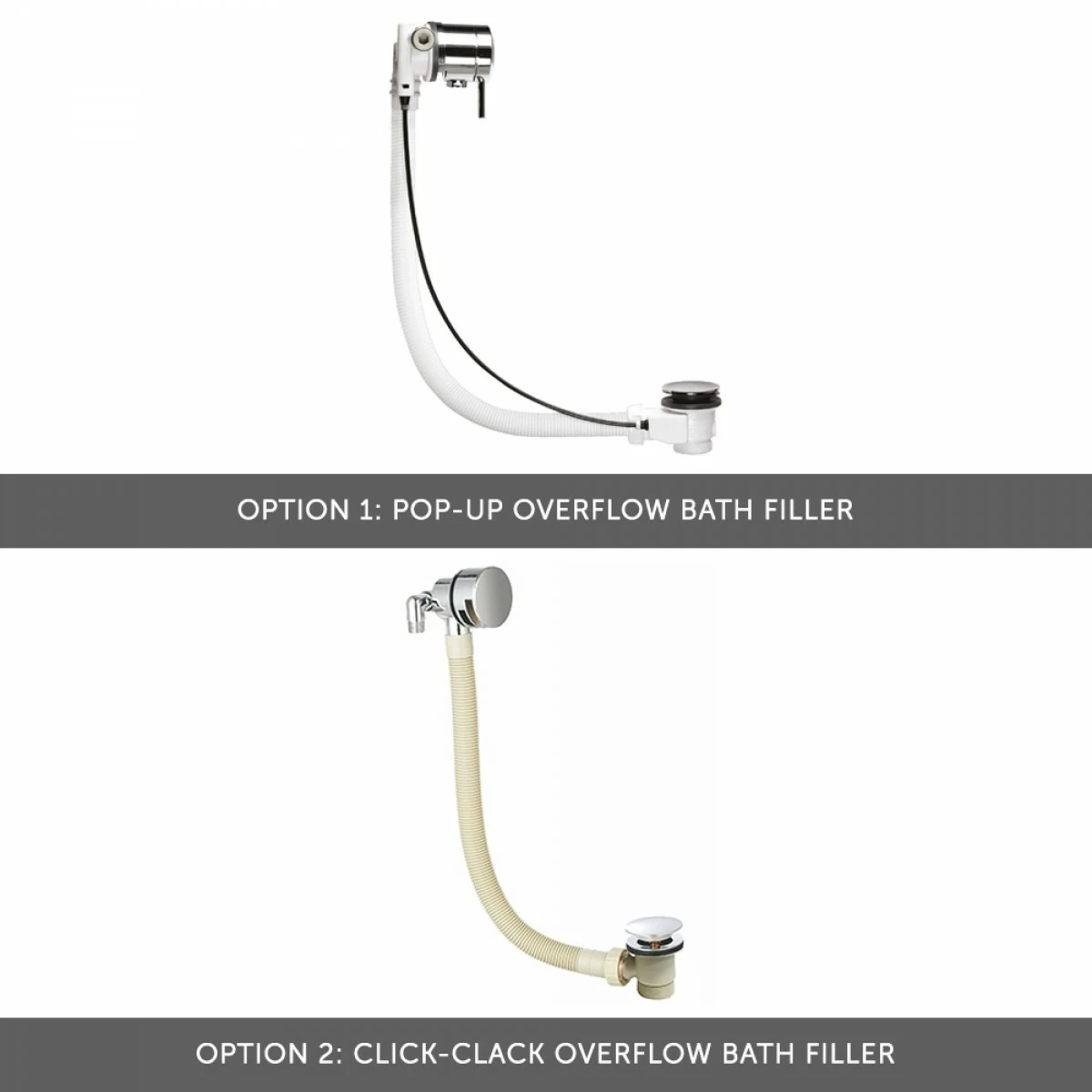 Imogen Concealed Shower Valve, 400mm Fixed Shower Head, 380mm Curved Wall Shower Arm & Overflow Bath Filler With Clicker Waste 7 Imogen Concealed Shower Valve, 400mm Fixed Shower Head, 380mm Curved Wall Shower Arm & Overflow Bath Filler With Clicker Waste - Image 5