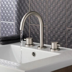 Inox Brushed Stainless Steel 3 Hole Deck Mounted Basin Mixer 8 Inox Brushed Stainless Steel 3 Hole Deck Mounted Basin Mixer -TAP WAREHOUSE Shop inox brushed stainless steel 3 hole deck basin mixer lifestyle