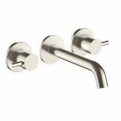 Inox Brushed Stainless Steel Wall Mounted Basin Mixer 10 Inox Brushed Stainless Steel Wall Mounted Basin Mixer -TAP WAREHOUSE Shop inox brushed stainless steel 3th wall basin mixer