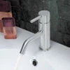 Inox Brushed Stainless Steel Single Lever Basin Mixer 1 Inox Brushed Stainless Steel Single Lever Basin Mixer -TAP WAREHOUSE Shop inox brushed stainless steel mono basin mixer lifestyle