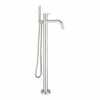 Inox Brushed Stainless Steel Floor Mounted Bath Shower Mixer With Kit 2 Inox Brushed Stainless Steel Floor Mounted Bath Shower Mixer With Kit -TAP WAREHOUSE Shop inox brushed steel floor bath shower mixer kit