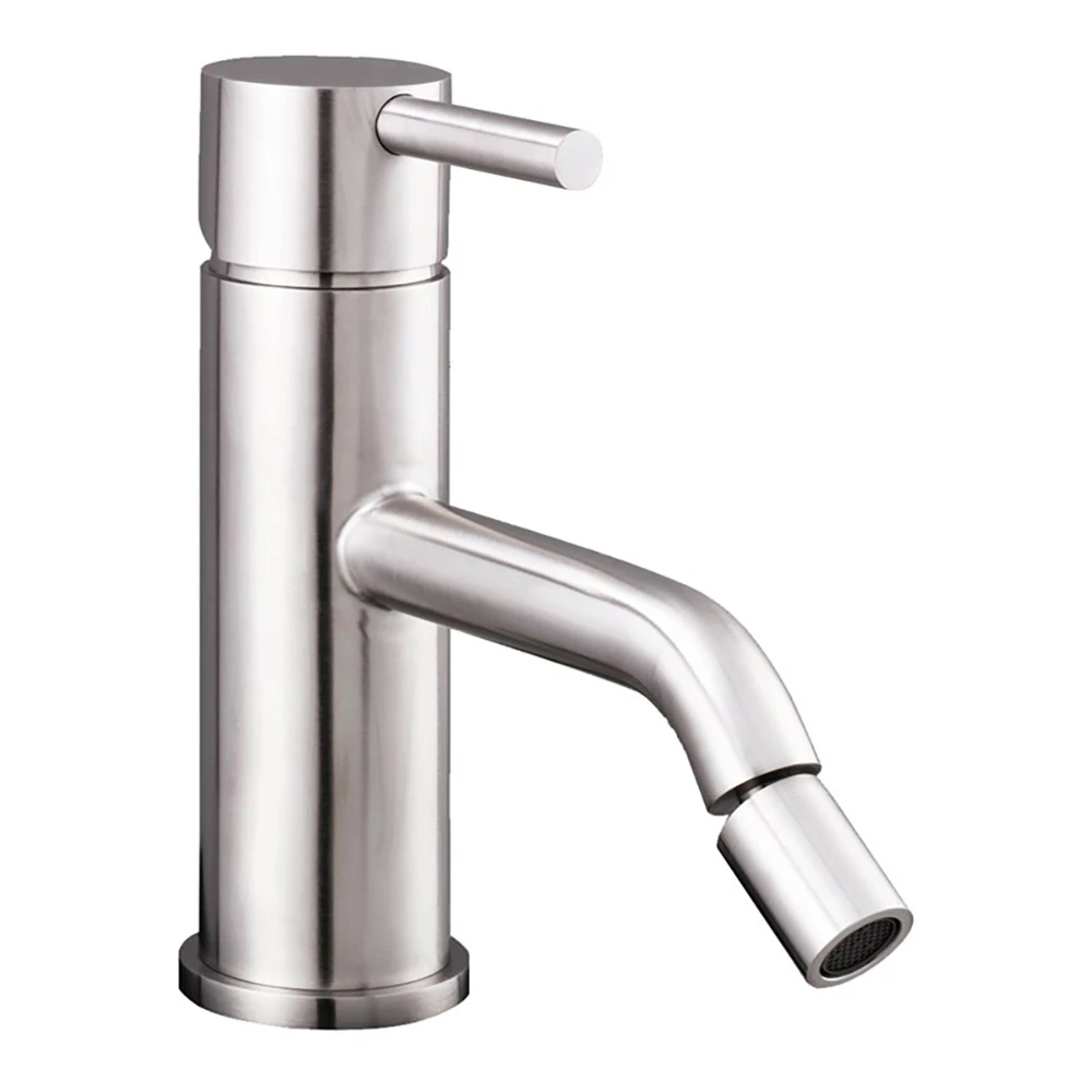 Inox Brushed Stainless Steel Single Lever Bidet Mixer With Pop-up Waste 3 Inox Brushed Stainless Steel Single Lever Bidet Mixer With Pop-up Waste