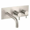 Inox Brushed Stainless Steel Wall Mounted Bath Shower Mixer -TAP WAREHOUSE Shop inox brushed steel wall bath shower mixer