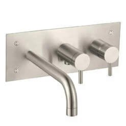 Inox Brushed Stainless Steel Wall Mounted Bath Shower Mixer