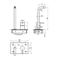 Inox Brushed Stainless Steel Wall Mounted Single Lever Basin Mixer With Backplate 7 Inox Brushed Stainless Steel Wall Mounted Single Lever Basin Mixer With Backplate -TAP WAREHOUSE Shop inox wall basin tap backplate ix231 tech