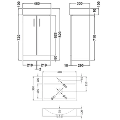 Jack Floorstanding White Gloss 460mm Vanity Unit & Basin -TAP WAREHOUSE Shop jack 460 floorstanding vanity unit basin tech
