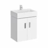 Jack Wall Mounted White Gloss 460mm Vanity Unit & Basin -TAP WAREHOUSE Shop jack 460mm wall gloss white vanity unit basin