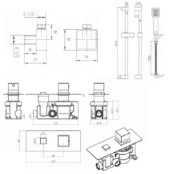 Jordan Concealed Thermostatic Push Button Shower Valve & Slide Rail Kit 7 Jordan Concealed Thermostatic Push Button Shower Valve & Slide Rail Kit -TAP WAREHOUSE Shop jordan concealed thermostatic valve rail kit tech