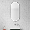 Just Taps LED Illuminated Oval Bathroom Mirror With Heated Demister Pad & Colour Change Lights - 1000 X 450mm 1 Just Taps LED Illuminated Oval Bathroom Mirror With Heated Demister Pad & Colour Change Lights - 1000 X 450mm -TAP WAREHOUSE Shop just taps oval led illuminated mirror lifestyle 2