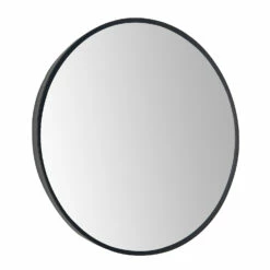 VOS Round Matt Black Framed Mirror - 600mm 12 VOS Round Matt Black Framed Mirror - 600mm -TAP WAREHOUSE Shop just taps vos matt black 600mm mirror cutout