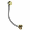 VOS Overflow Bath Filler With Click Clack Waste - Brushed Brass 2 VOS Overflow Bath Filler With Click Clack Waste - Brushed Brass -TAP WAREHOUSE Shop just taps vos overflow bath filler clicker waste brushed brass cutout