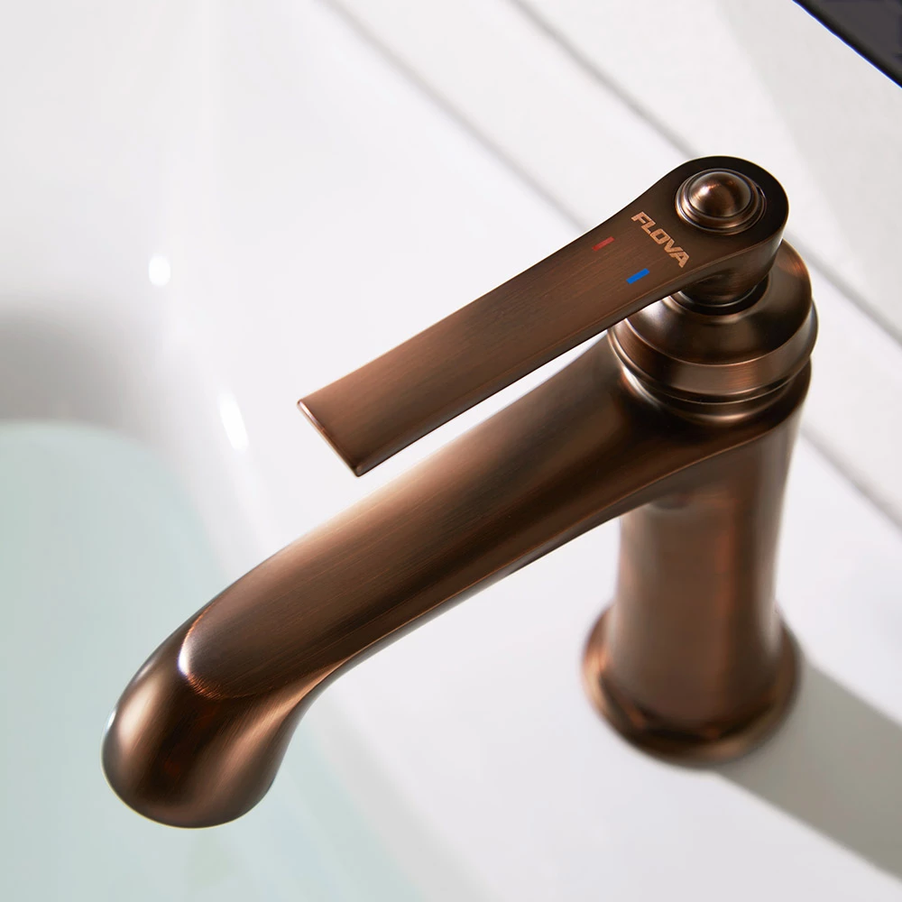 Flova Liberty Mono Basin Mixer With Clicker Waste - Oil Rubbed Bronze 4 Flova Liberty Mono Basin Mixer With Clicker Waste - Oil Rubbed Bronze - Image 2