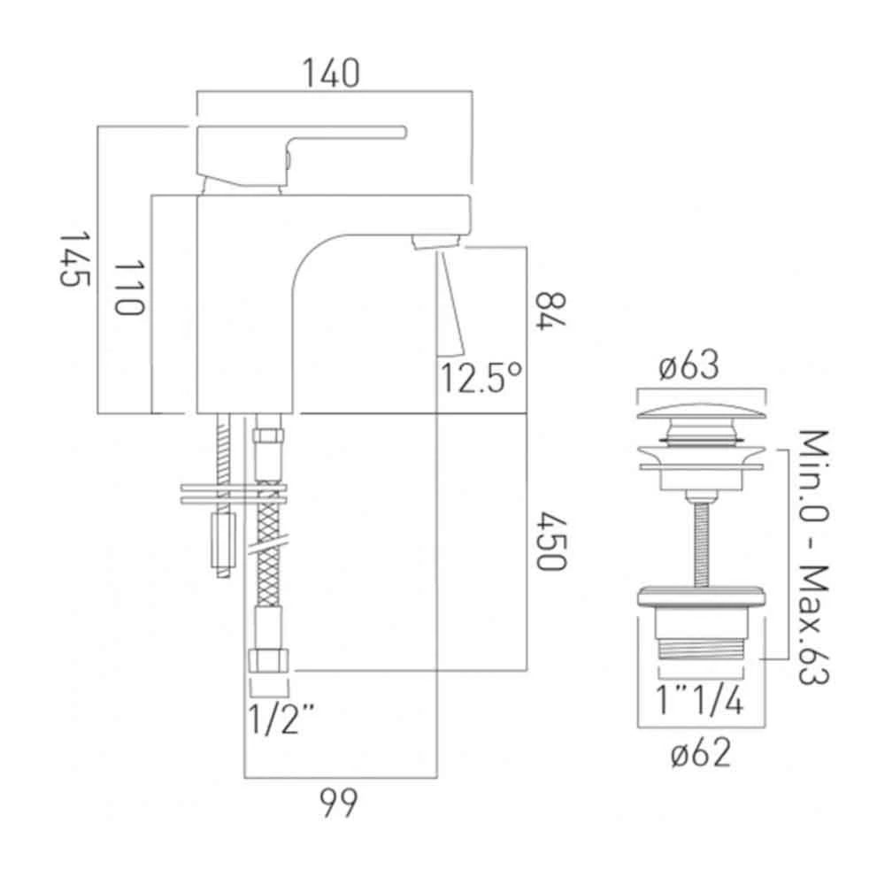 Vado Life Mono Basin Mixer With Clicker Waste 7 Vado Life Mono Basin Mixer With Clicker Waste - Image 5