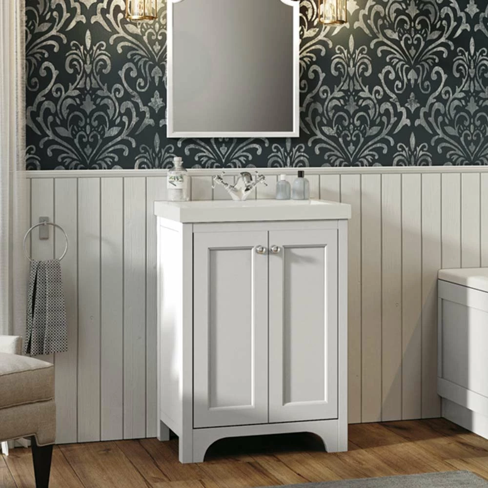 Butler & Rose Benedict 600mm Floorstanding Vanity Unit & Basin - Spa Grey 3 Butler & Rose Benedict 600mm Floorstanding Vanity Unit & Basin - Spa Grey