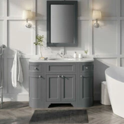 Butler & Rose Charlotte 1200mm Floorstanding Vanity Unit & Basin - Spa Grey -TAP WAREHOUSE Shop lifestyle ripley 1200 spa grey