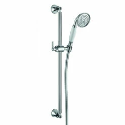 Flova Liberty Concealed Manual Mixer Valve With Overhead Shower & Slide Rail Kit - Chrome -TAP WAREHOUSE Shop lisfss flova liberty shower rail kits