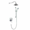 Flova Liberty Concealed Manual Mixer Valve With Overhead Shower & Slide Rail Kit - Chrome -TAP WAREHOUSE Shop lishvodiv ki024 lisfss kil120 flova productimages