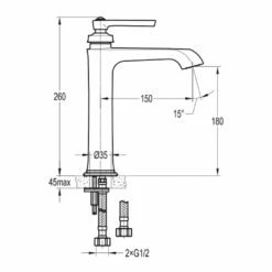 Flova Liberty Tall Mono Basin Mixer With Clicker Waste - Chrome 9 Flova Liberty Tall Mono Basin Mixer With Clicker Waste - Chrome -TAP WAREHOUSE Shop litbas flova liberty tall basin mixers techimage