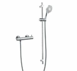 Flova Levo Thermostatic Bar Valve With Slide Rail & Multi-functional Handset