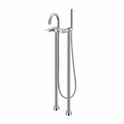 Flova Levo Floor Standing Bath Shower Mixer With Handset Kit
