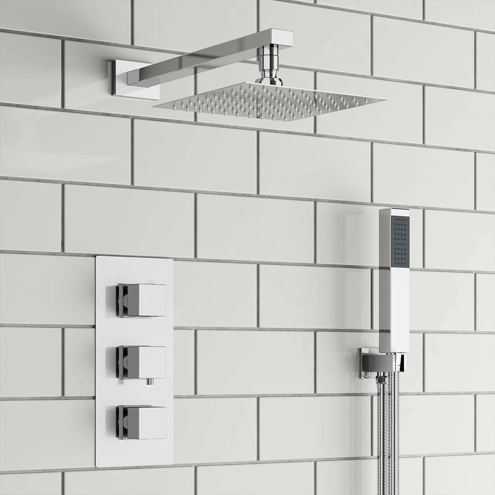 Margot Concealed Shower Valve, 300mm Head & Handset - 180mm Ceiling Arm 3 Margot Concealed Shower Valve, 300mm Head & Handset - 180mm Ceiling Arm