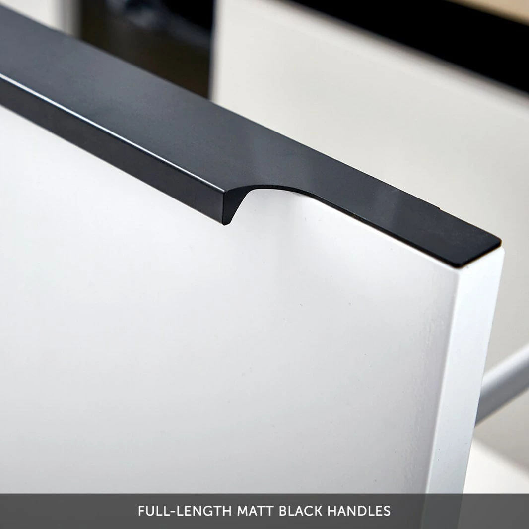 Harbour Status 500mm Wall Hung Vanity Unit & Basin - Gloss White With Matt Black Frame 7 Harbour Status 500mm Wall Hung Vanity Unit & Basin - Gloss White With Matt Black Frame - Image 5