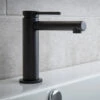 Miller Matt Black Mono Basin Mixer With Click-Clack Waste -TAP WAREHOUSE Shop miller matt black mono basin mixer pop up waste
