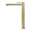 Miller Polished Brass Tall Mono Basin Mixer With Free Flow Waste -TAP WAREHOUSE Shop miller tall brass basin mixer tap cutout