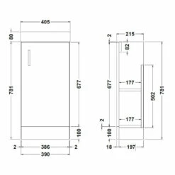 Minnie 400mm Floorstanding Cloakroom Vanity Unit & Basin - Natural Oak 11 Minnie 400mm Floorstanding Cloakroom Vanity Unit & Basin - Natural Oak -TAP WAREHOUSE Shop min006 tech