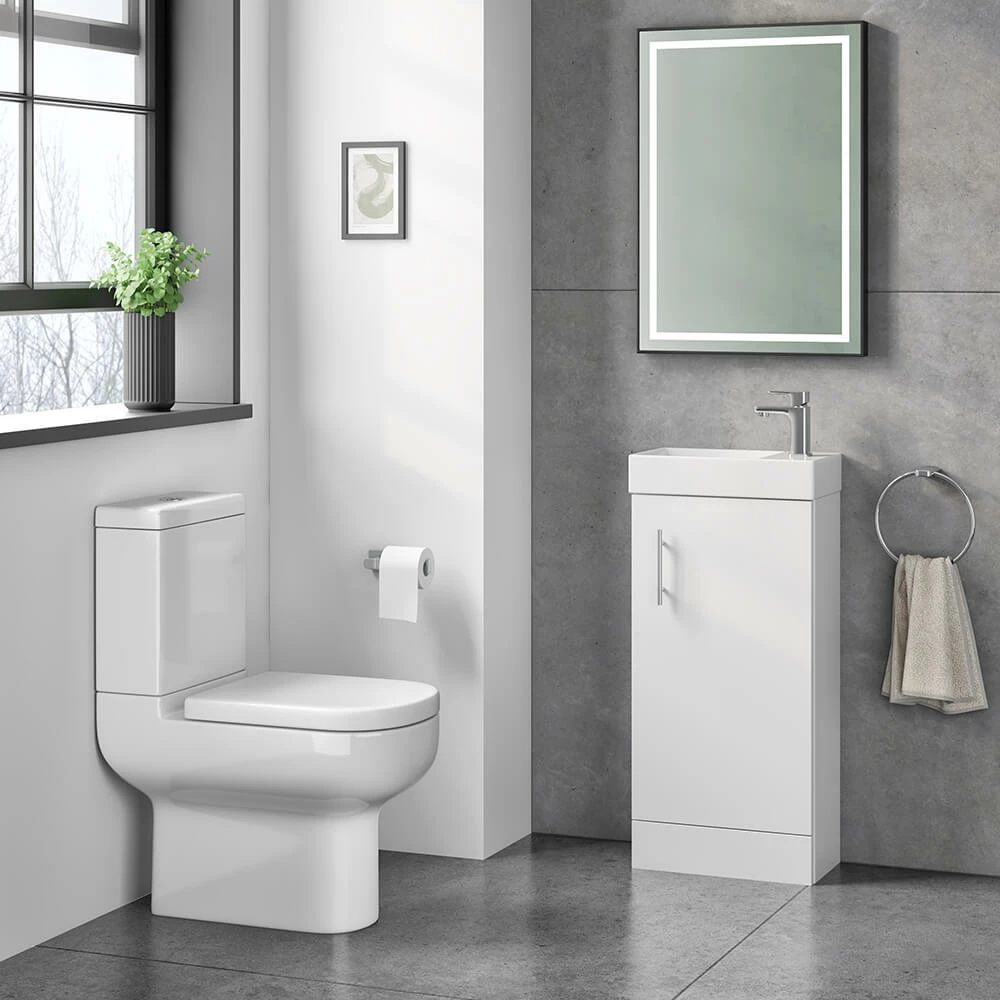 Minnie 400mm Floorstanding Cloakroom Vanity Unit & Basin - Gloss White 7 Minnie 400mm Floorstanding Cloakroom Vanity Unit & Basin - Gloss White - Image 5