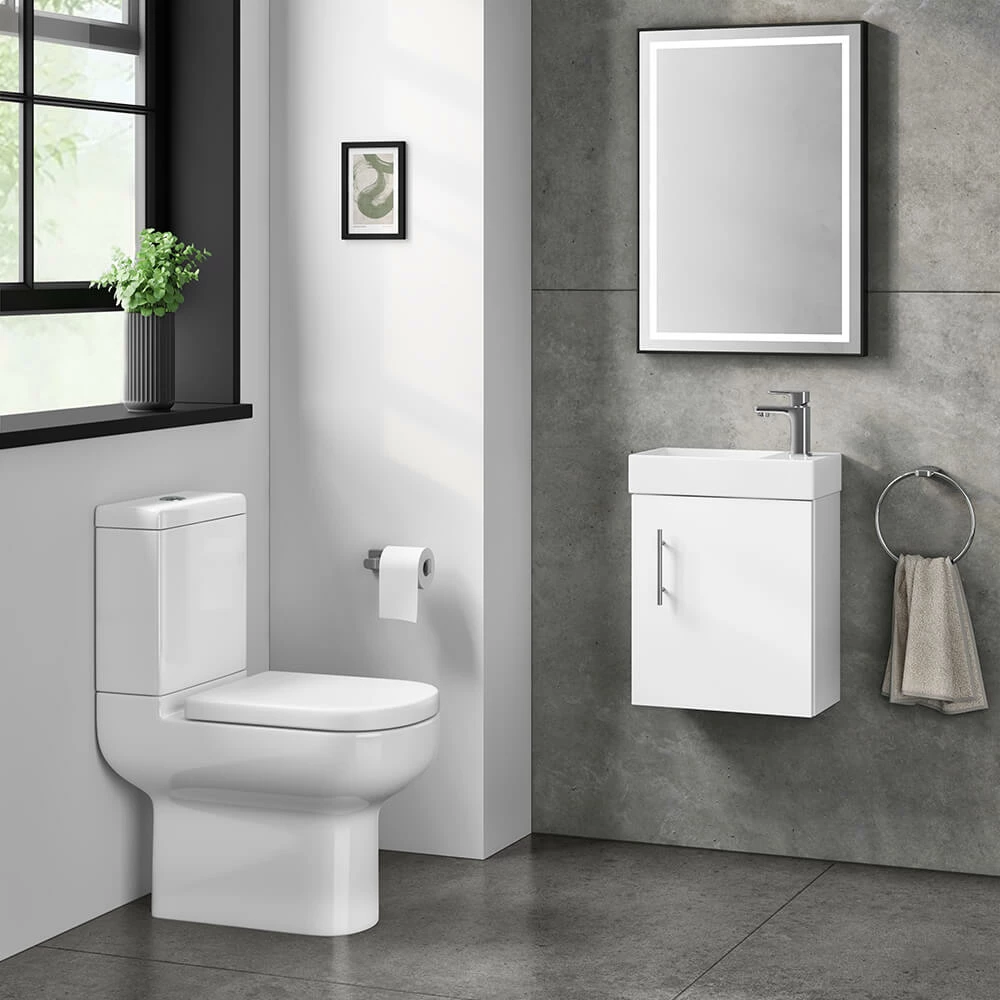 Minnie 400mm Wall Mounted Cloakroom Vanity Unit & Basin - Gloss White 5 Minnie 400mm Wall Mounted Cloakroom Vanity Unit & Basin - Gloss White - Image 3