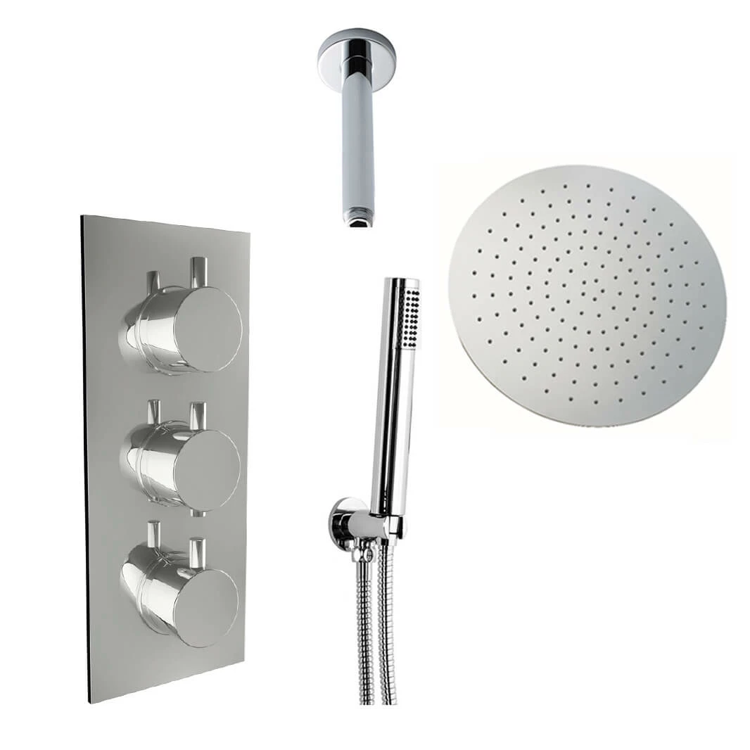 Nina Concealed Shower Valve, 300mm Head & Handset - 300mm Wall Arm 4 Nina Concealed Shower Valve, 300mm Head & Handset - 300mm Wall Arm - Image 2