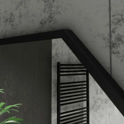 Origins Living Docklands Octagon Mirror 600 X 600mm - Brushed Brass -TAP WAREHOUSE Shop origins docklands octagon mirror black close up