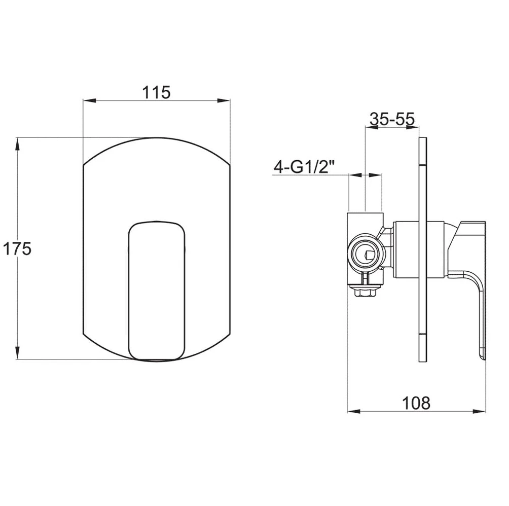 Vellamo Panache Bath Overflow Filler With Concealed Valve 6 Vellamo Panache Bath Overflow Filler With Concealed Valve - Image 4