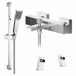 Parker Deck Mounted Thermostatic Bath Shower Mixer & Slide Rail Kit
